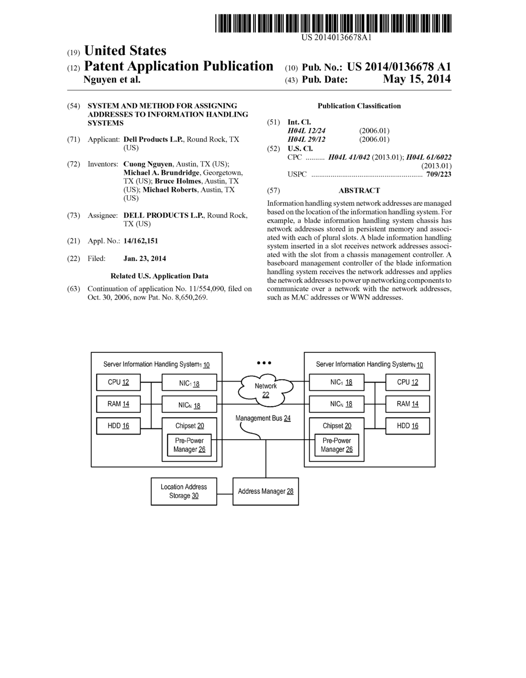 System and Method for Assigning Addresses to Information Handling Systems - diagram, schematic, and image 01