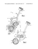 ENGINE ASSEMBLY WITH PHASING MECHANISM ON ECCENTRIC SHAFT FOR VARIABLE     CYCLE ENGINE diagram and image