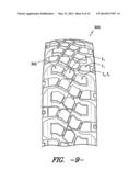 METHOD AND TIRE FOR IMPROVED UNIFORMITY AND ENDURANCE OF AGGRESSIVE TREAD     DESIGNS diagram and image