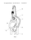 SAFETY DEVICE ON A ROPE WITH BLOCKING UNDER LOAD diagram and image