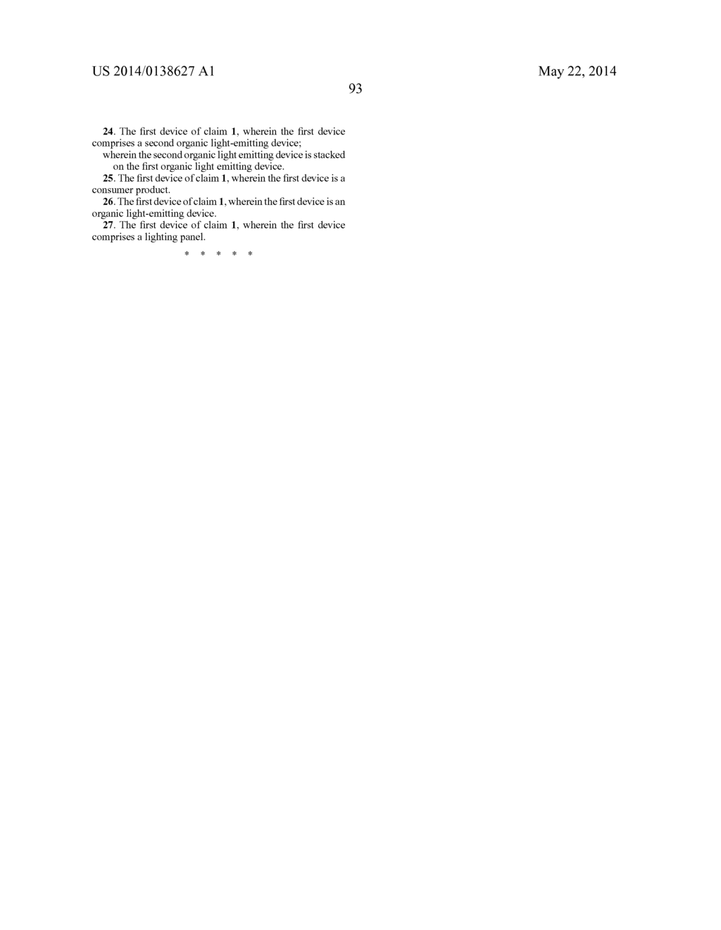 Organic Electroluminescent Device With Delayed Fluorescence - diagram, schematic, and image 101