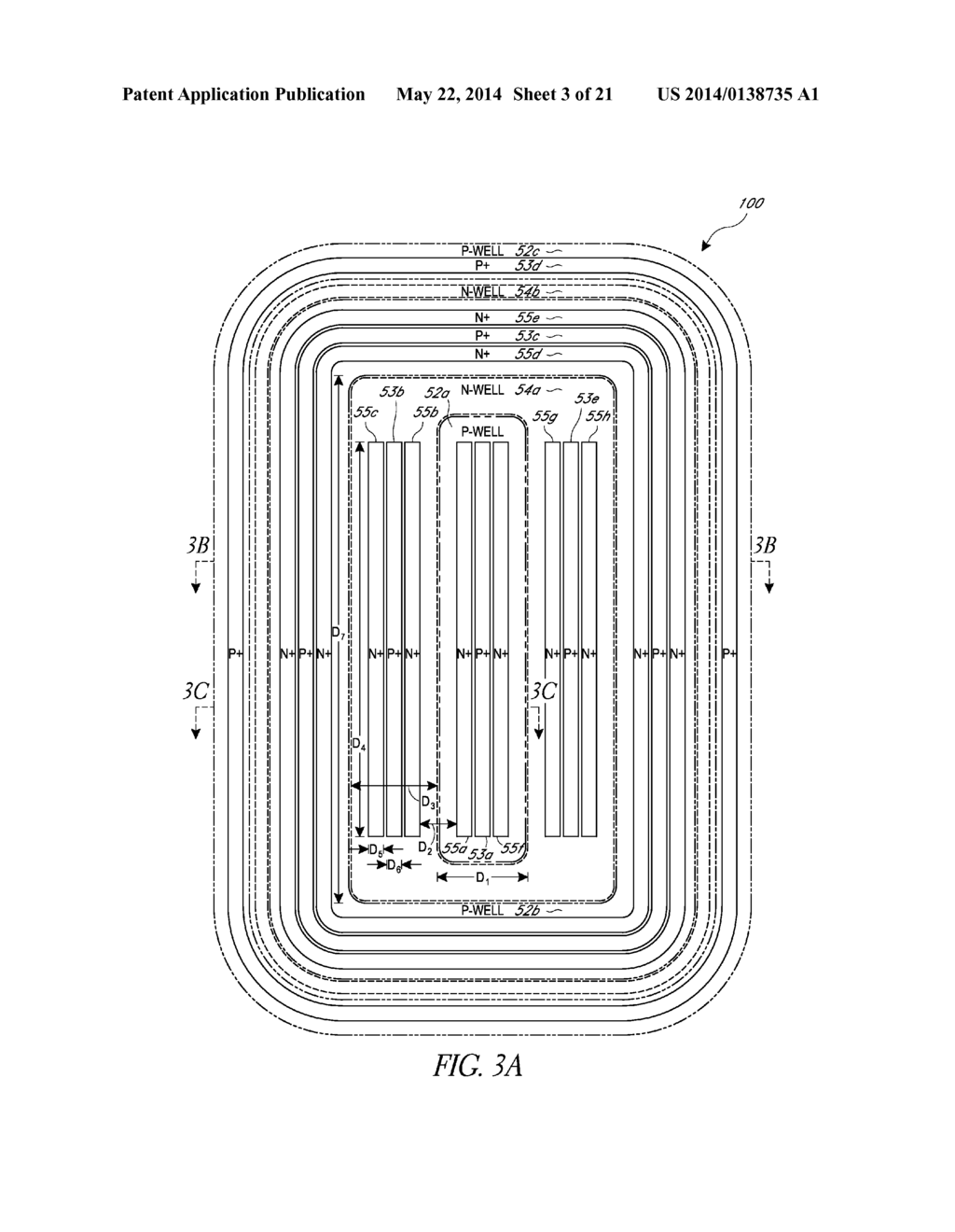 JUNCTION-ISOLATED BLOCKING VOLTAGE DEVICES WITH INTEGRATED PROTECTION     STRUCTURES AND METHODS OF FORMING THE SAME - diagram, schematic, and image 04