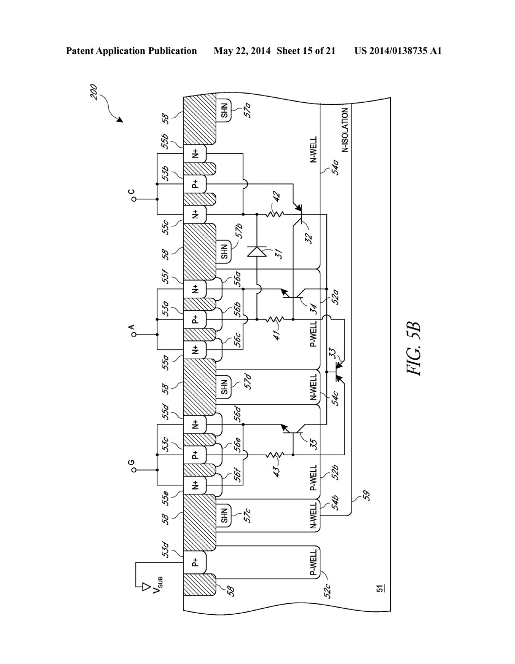 JUNCTION-ISOLATED BLOCKING VOLTAGE DEVICES WITH INTEGRATED PROTECTION     STRUCTURES AND METHODS OF FORMING THE SAME - diagram, schematic, and image 16