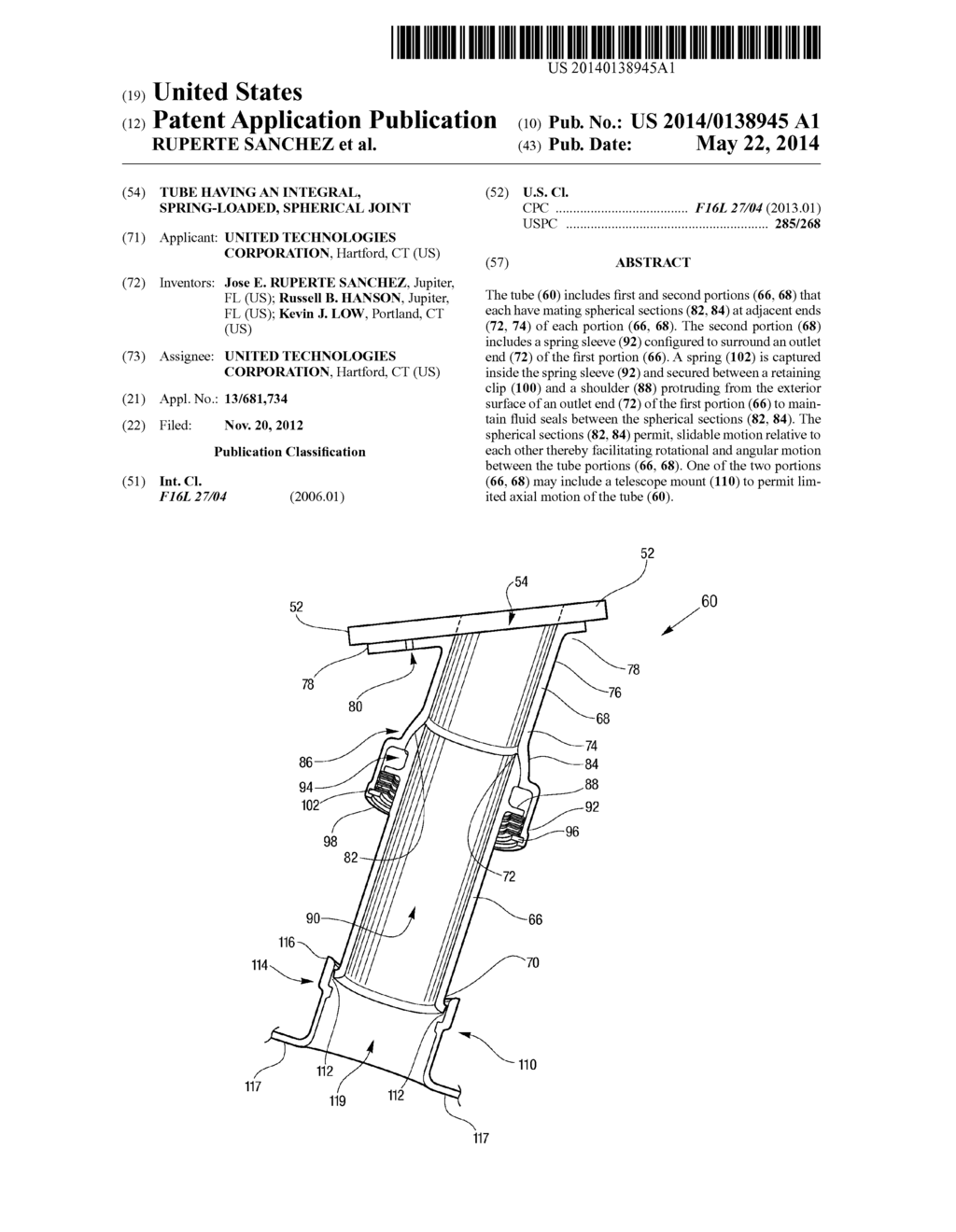 TUBE HAVING AN INTEGRAL, SPRING-LOADED, SPHERICAL JOINT - diagram, schematic, and image 01