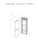 REFRIGERATOR INCLUDING MULTIPLE STORAGE COMPARTMENTS diagram and image