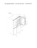 REFRIGERATOR INCLUDING MULTIPLE STORAGE COMPARTMENTS diagram and image