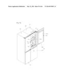 REFRIGERATOR INCLUDING MULTIPLE STORAGE COMPARTMENTS diagram and image