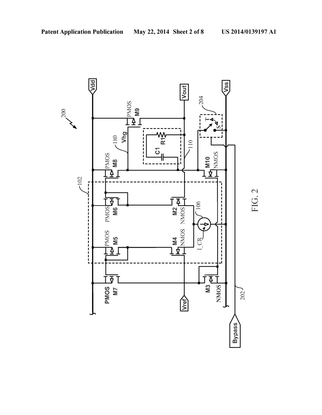 METHOD AND APPARATUS FOR BYPASS MODE LOW DROPOUT (LDO) REGULATOR - diagram, schematic, and image 03