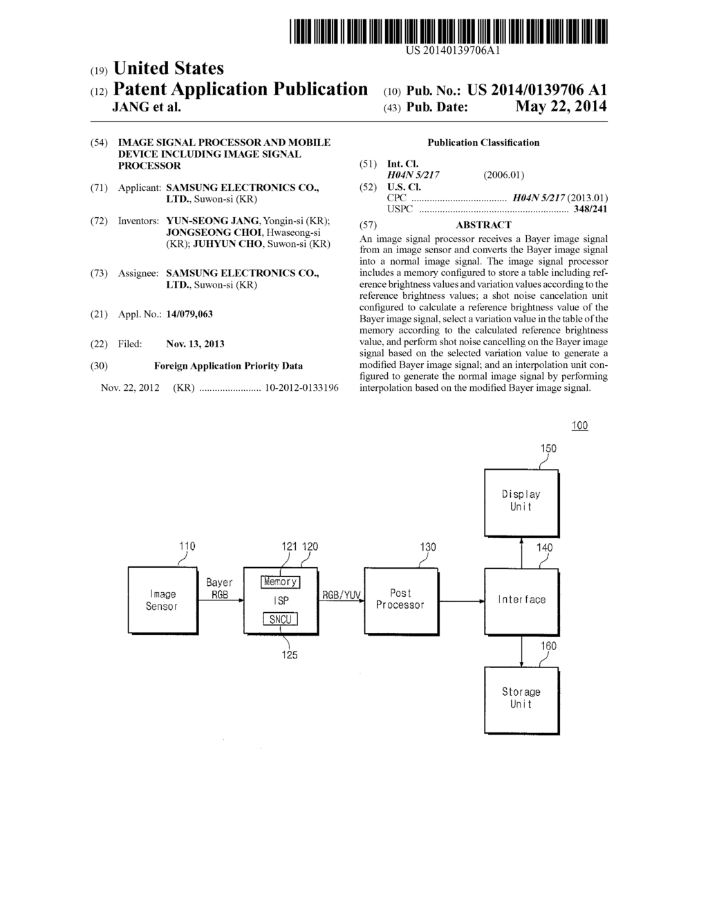 IMAGE SIGNAL PROCESSOR AND MOBILE DEVICE INCLUDING IMAGE SIGNAL PROCESSOR - diagram, schematic, and image 01