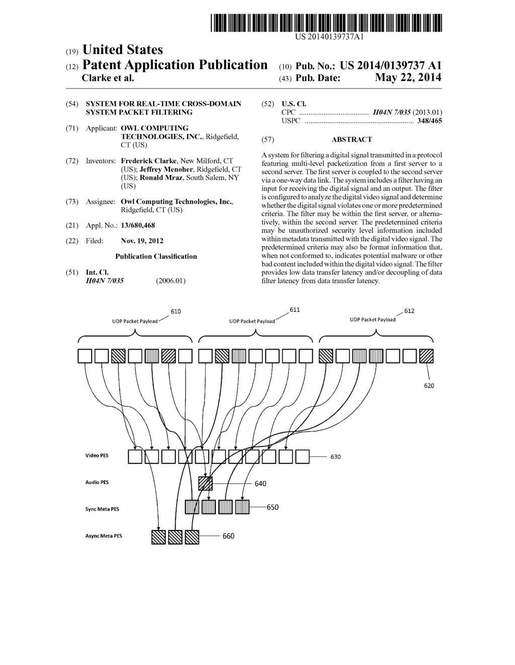 SYSTEM FOR REAL-TIME CROSS-DOMAIN SYSTEM PACKET FILTERING - diagram, schematic, and image 01