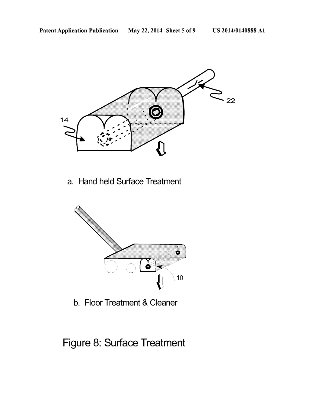 Method and Apparatus for Producing a High Level of Disinfection in Air and     Surfaces - diagram, schematic, and image 06