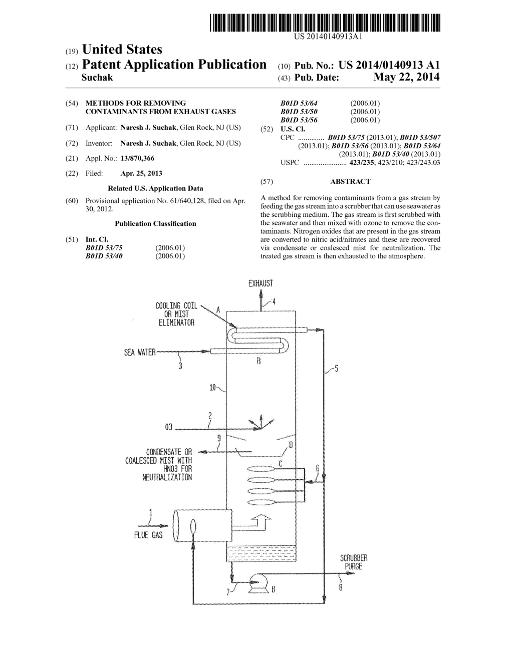 METHODS FOR REMOVING CONTAMINANTS FROM EXHAUST GASES - diagram, schematic, and image 01