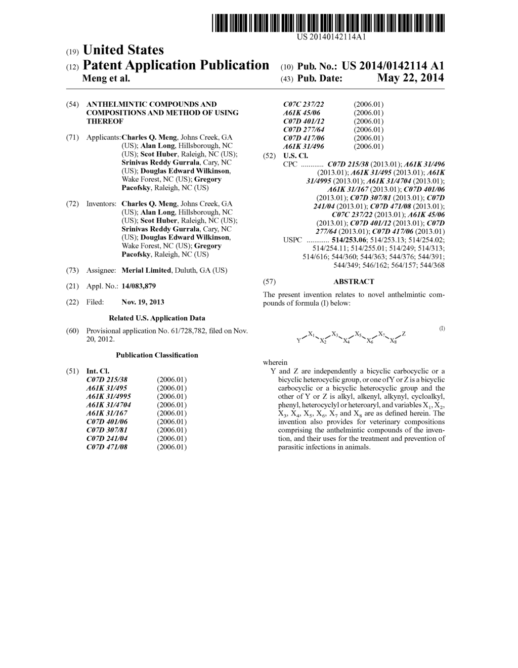 ANTHELMINTIC COMPOUNDS AND COMPOSITIONS AND METHOD OF USING THEREOF - diagram, schematic, and image 01