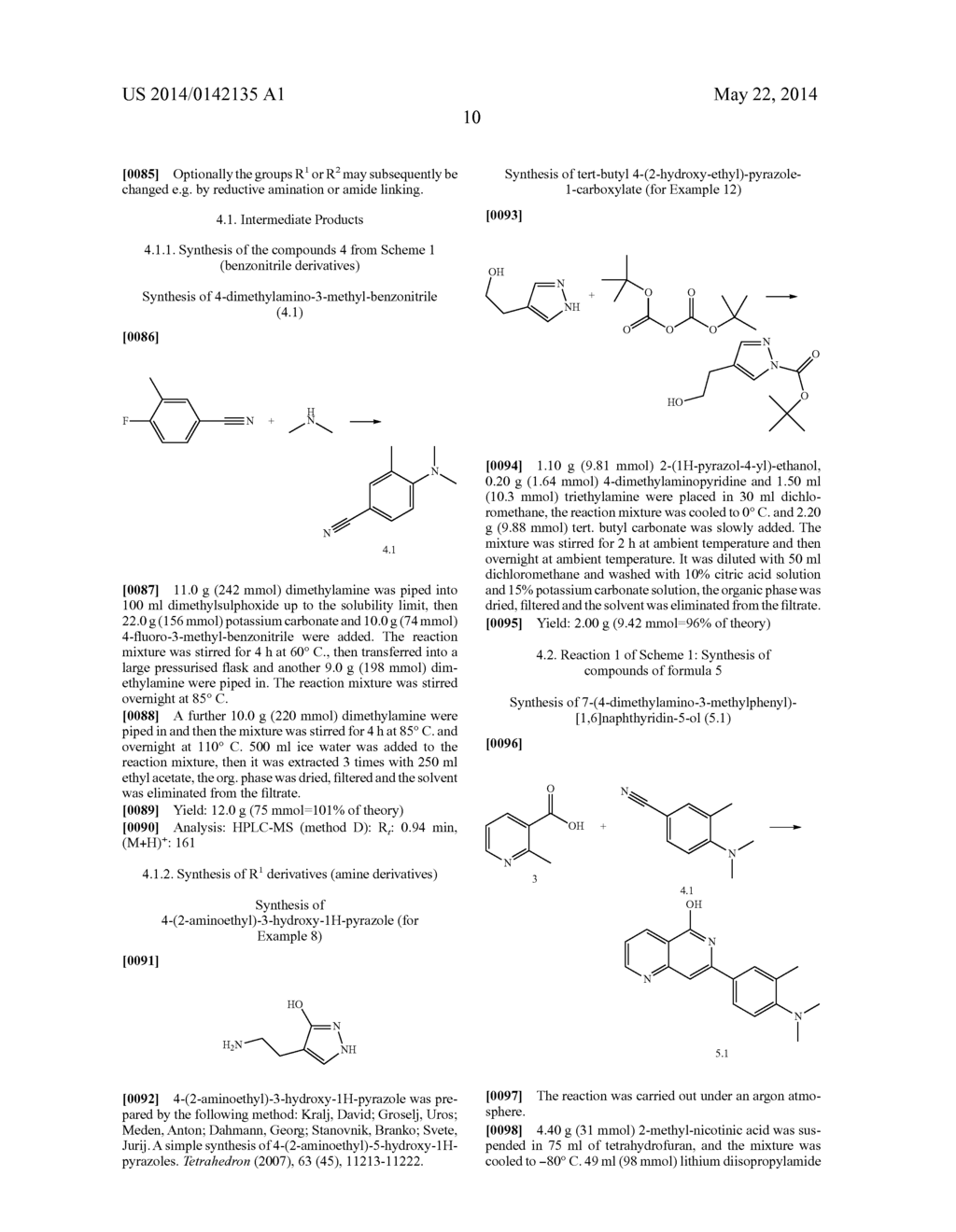 4-DIMETHYLAMINO-PHENYL-SUBSTITUTED NAPHTHYRIDINES, AND USE THEREOF AS     MEDICAMENTS - diagram, schematic, and image 11