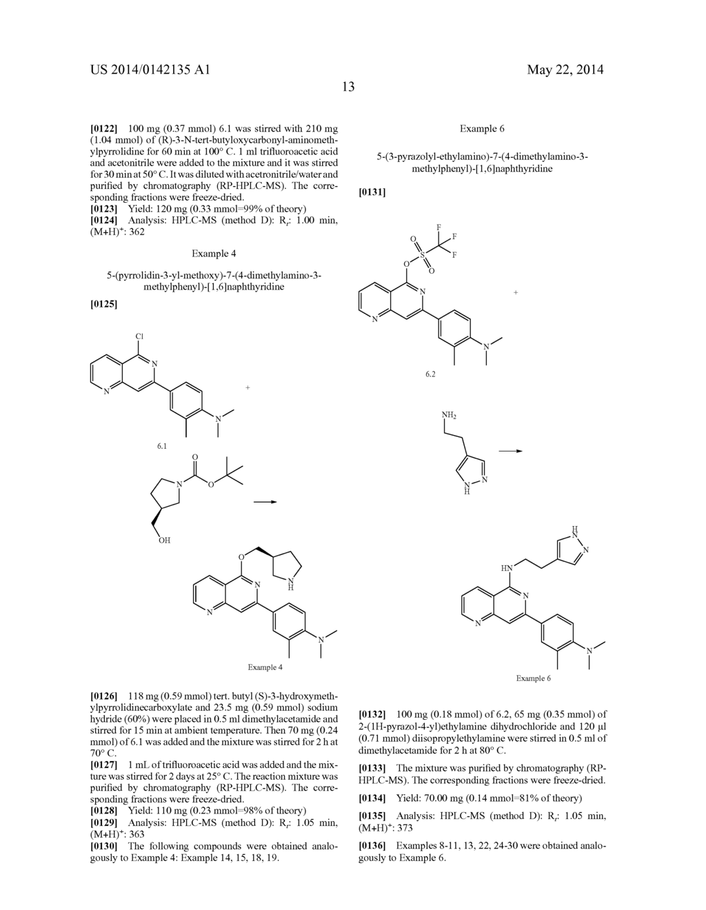 4-DIMETHYLAMINO-PHENYL-SUBSTITUTED NAPHTHYRIDINES, AND USE THEREOF AS     MEDICAMENTS - diagram, schematic, and image 14