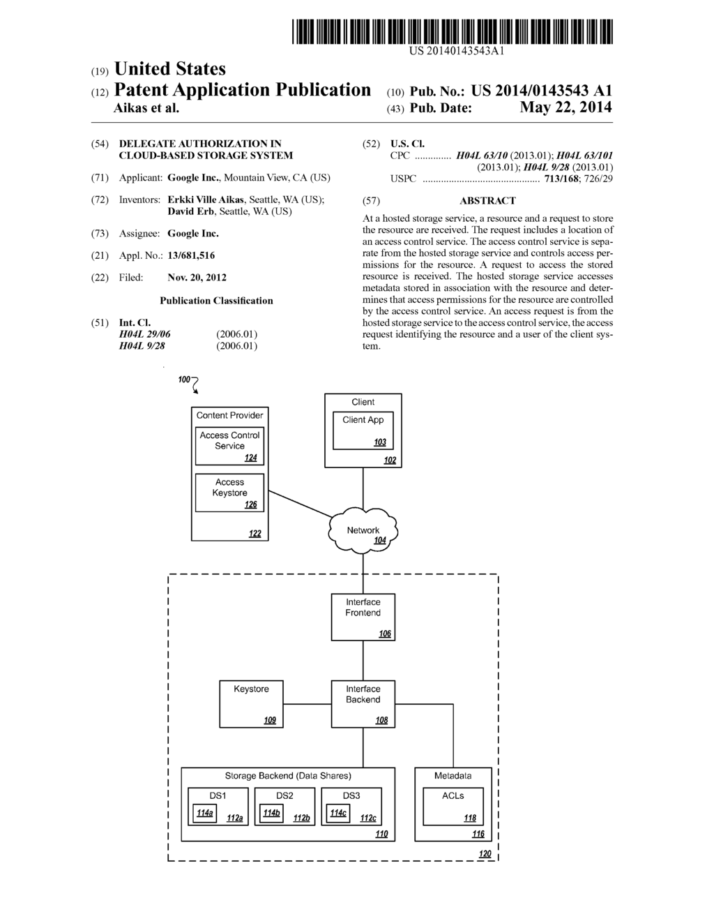 DELEGATE AUTHORIZATION IN CLOUD-BASED STORAGE SYSTEM - diagram, schematic, and image 01