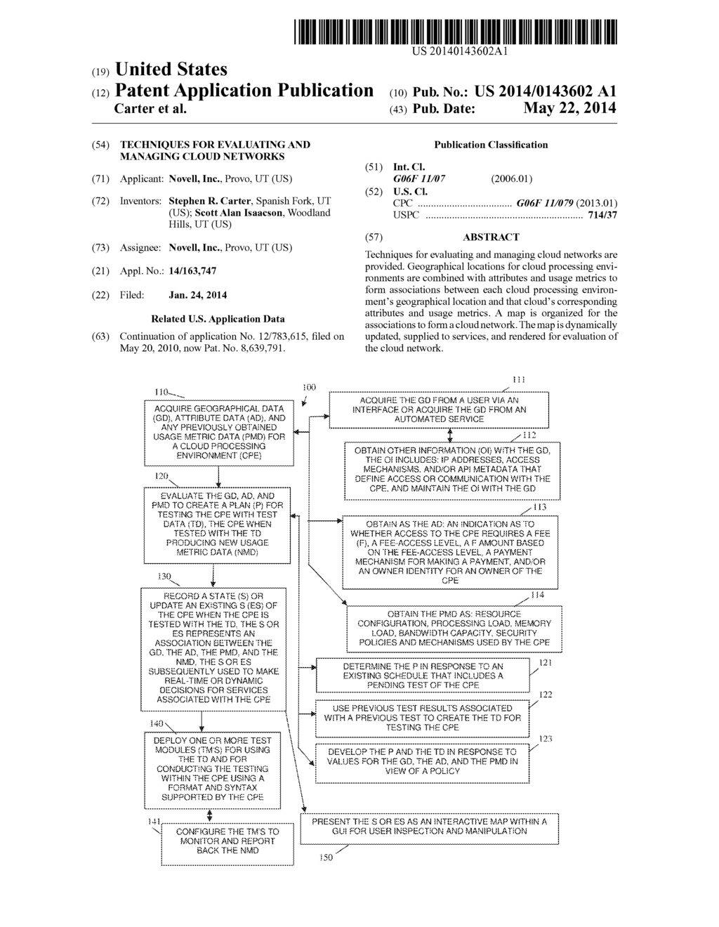 TECHNIQUES FOR EVALUATING AND MANAGING CLOUD NETWORKS - diagram, schematic, and image 01