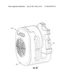 TRANSPORTABLE AIR CIRCULATING AND COOLING ASSEMBLY FOR USE WITH A HEAD     COVERING diagram and image