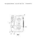 TRANSPORTABLE AIR CIRCULATING AND COOLING ASSEMBLY FOR USE WITH A HEAD     COVERING diagram and image