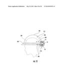 TRANSPORTABLE AIR CIRCULATING AND COOLING ASSEMBLY FOR USE WITH A HEAD     COVERING diagram and image