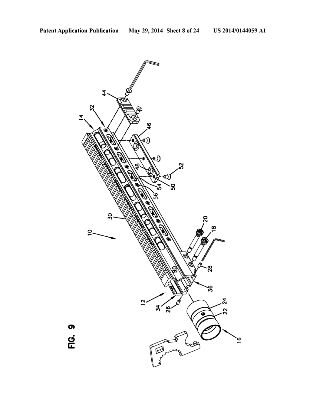 MODULAR RIFLE HANDGUARD - diagram, schematic, and image 09