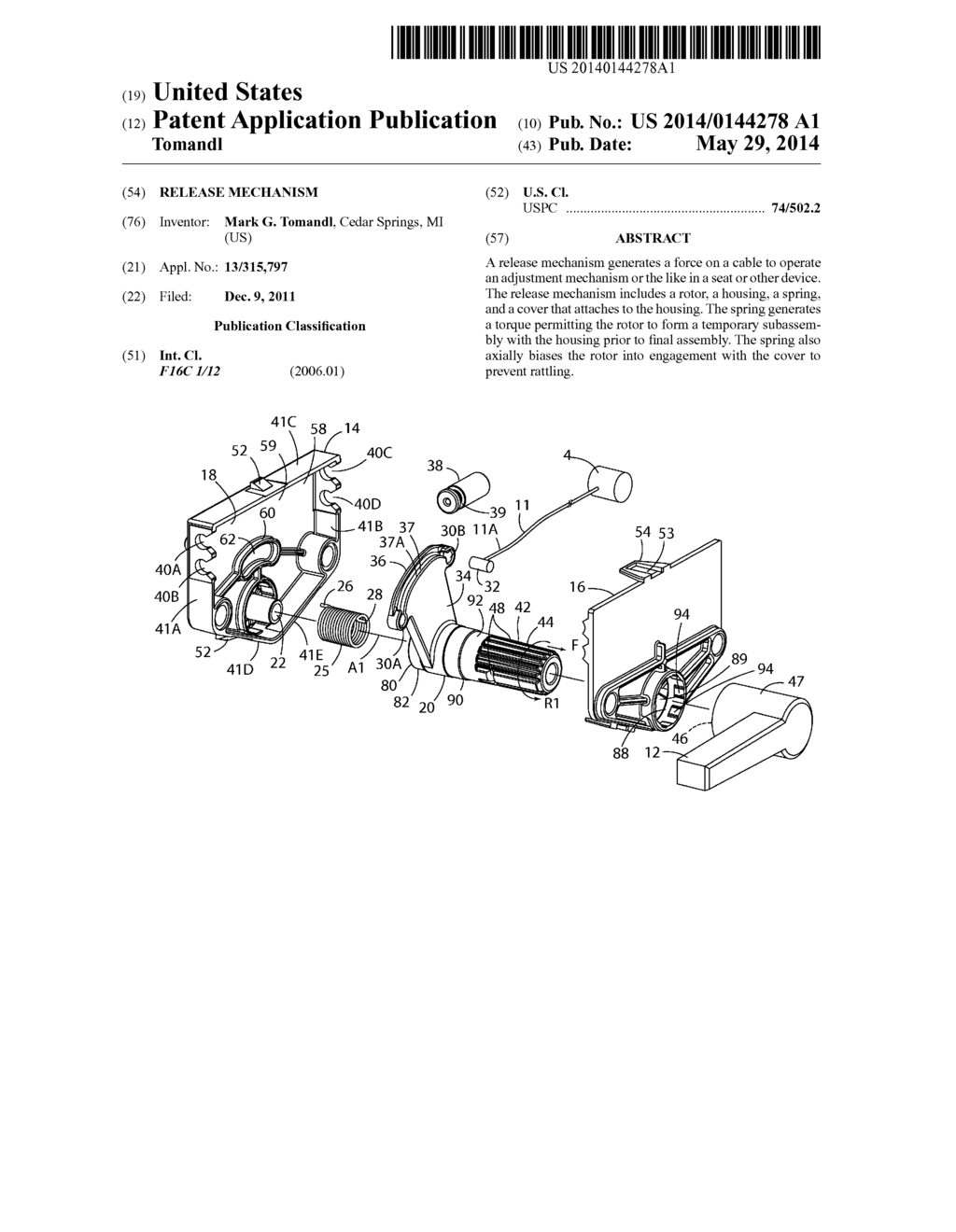 RELEASE MECHANISM - diagram, schematic, and image 01