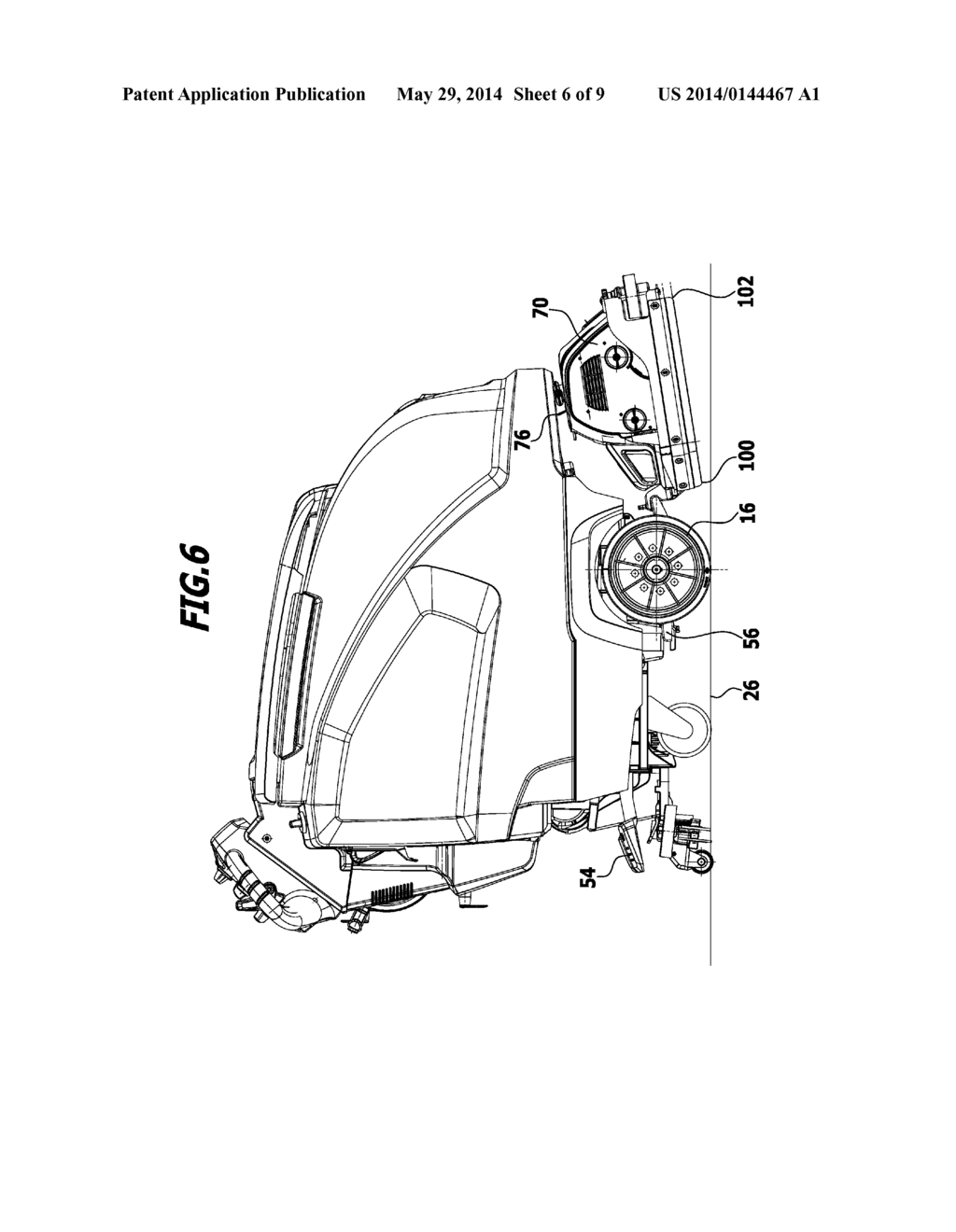 DRIVABLE FLOOR CLEANING MACHINE AND METHOD FOR OPERATING A FLOOR CLEANING     MACHINE - diagram, schematic, and image 07