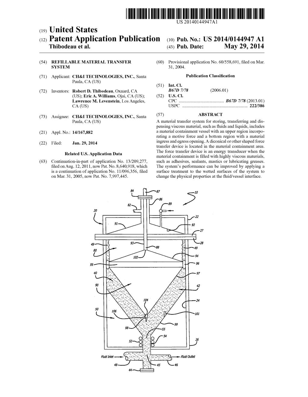 REFILLABLE MATERIAL TRANSFER SYSTEM - diagram, schematic, and image 01