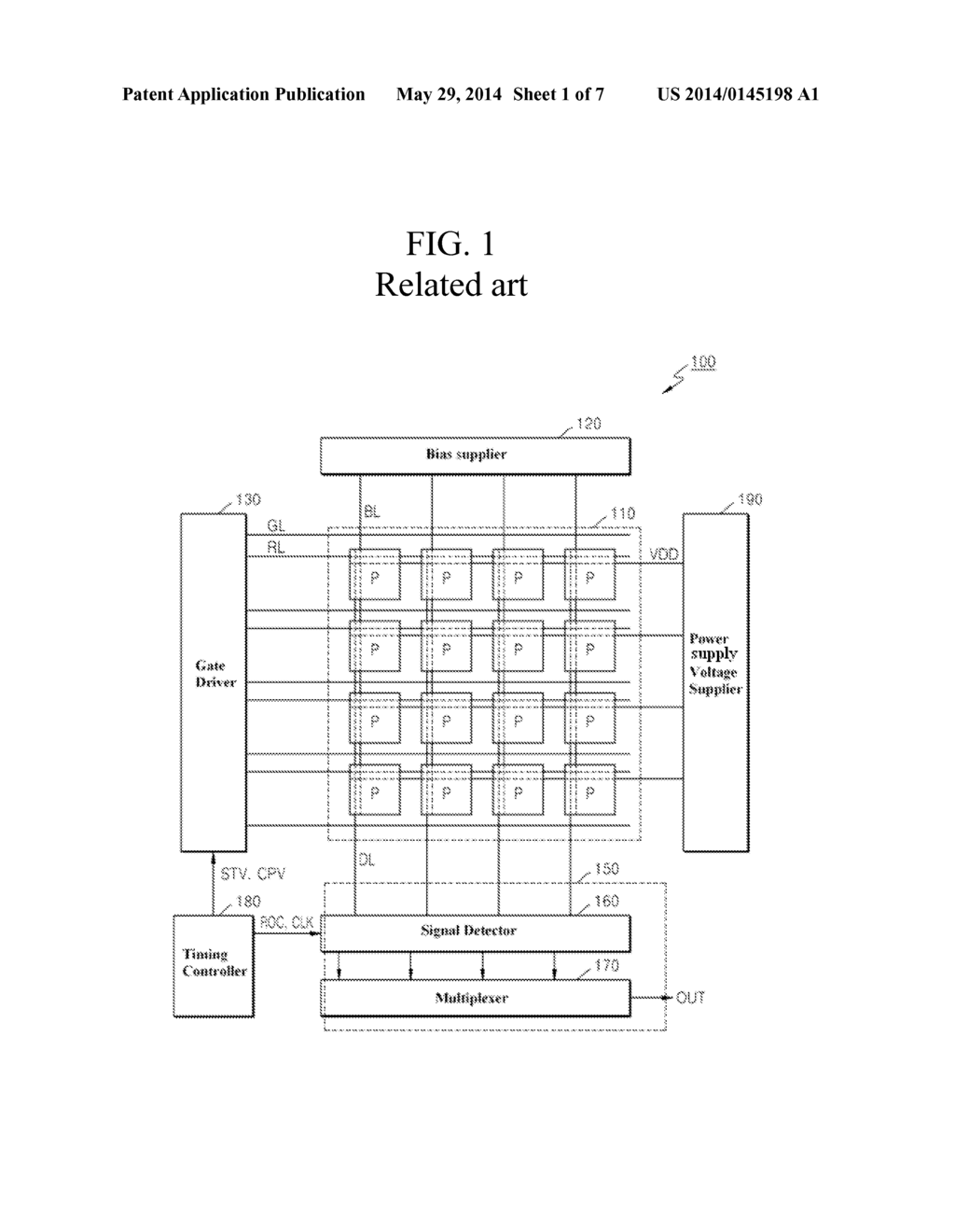 THIN FILM TRANSISTOR ARRAY SUBSTRATE FOR DIGITAL PHOTO-DETECTOR - diagram, schematic, and image 02