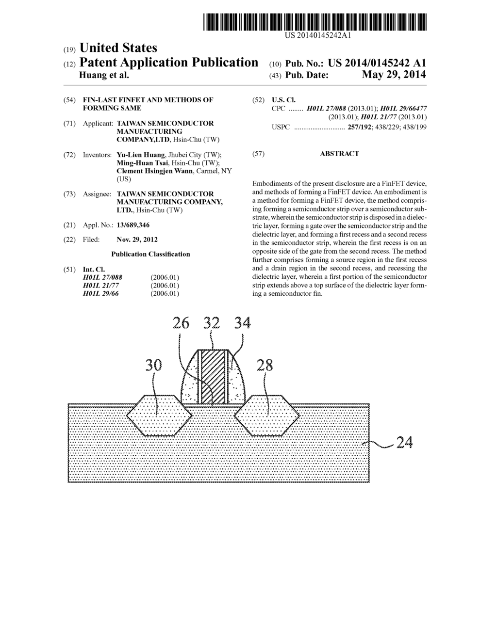 Fin-Last FinFET and Methods of Forming Same - diagram, schematic, and image 01