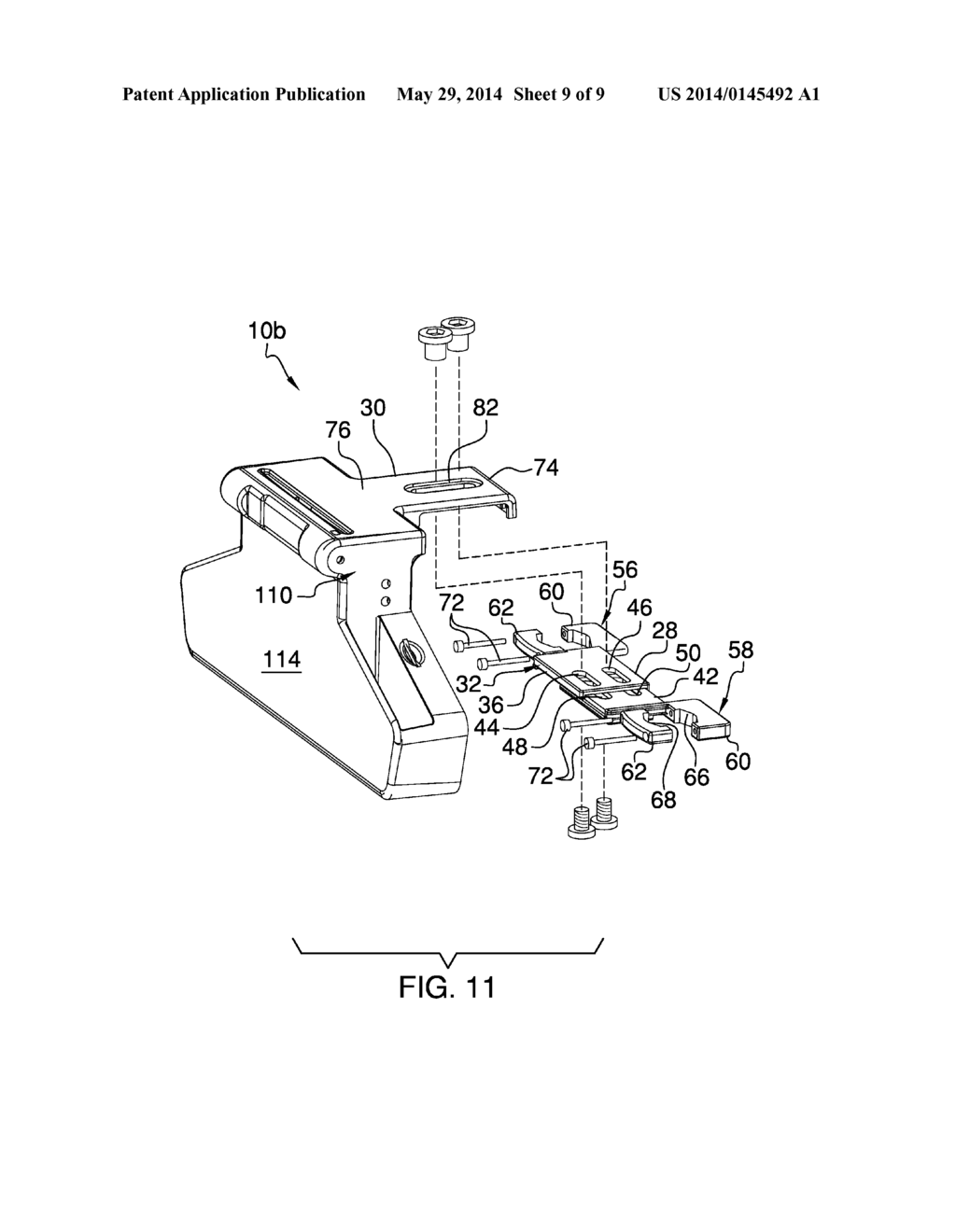 MOUNTING ASSEMBLY FOR SECURING AN ENTERTAINMENT DEVICE TO A VEHICLE SEAT - diagram, schematic, and image 10