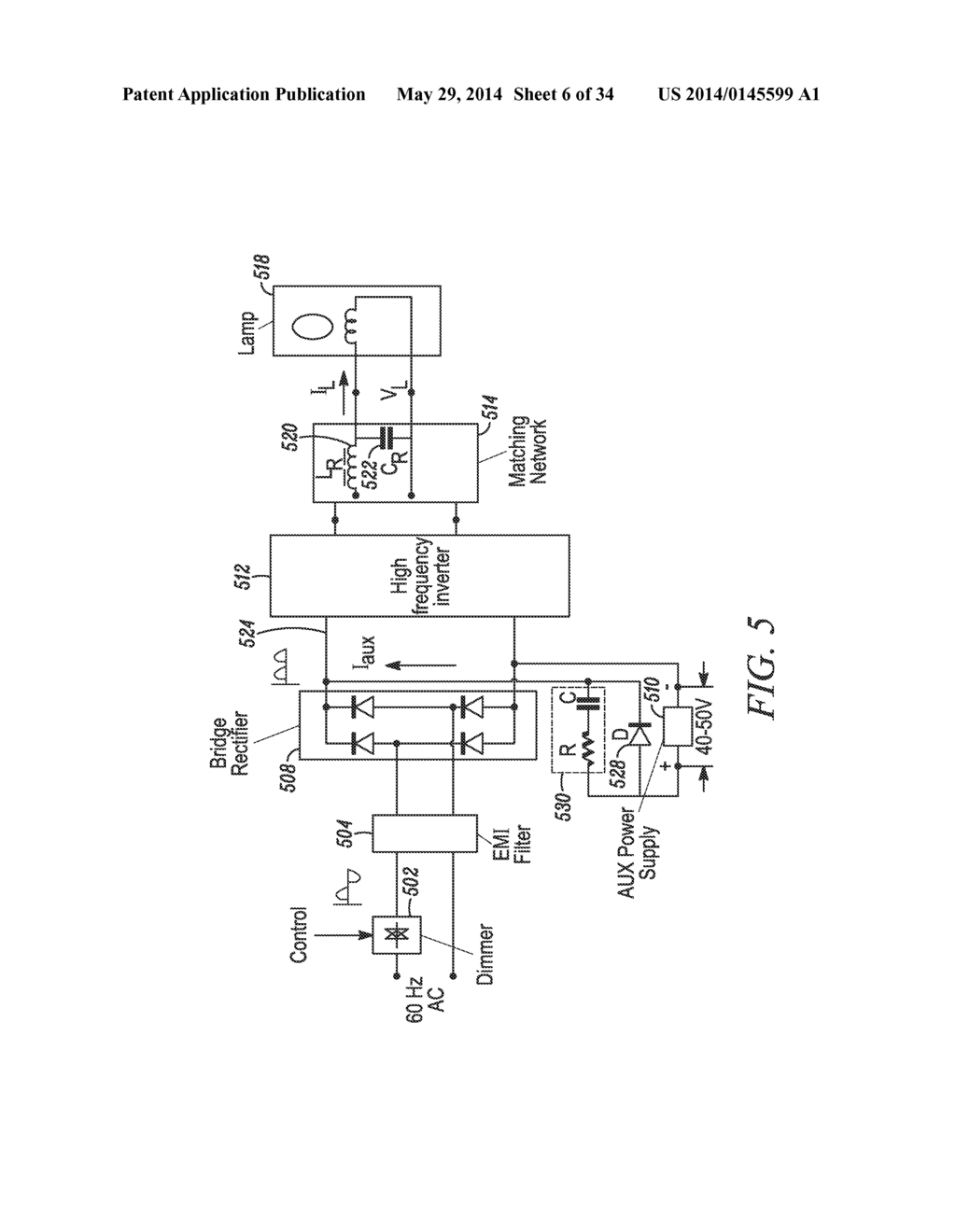 HIGH FREQUENCY INDUCTION RF FLUORESCENT LAMP WITH REDUCED ELECTROMAGNETIC     INTERFERENCE - diagram, schematic, and image 07