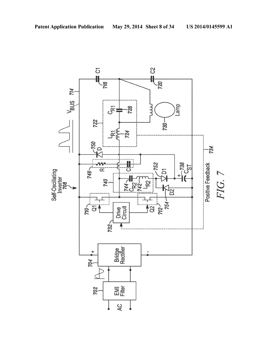 HIGH FREQUENCY INDUCTION RF FLUORESCENT LAMP WITH REDUCED ELECTROMAGNETIC     INTERFERENCE - diagram, schematic, and image 09