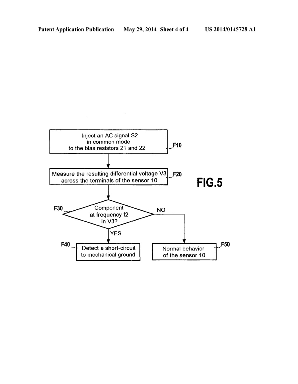 METHOD AND SYSTEM FOR DETECTING A SHORT CIRCUIT AFFECTING A SENSOR - diagram, schematic, and image 05