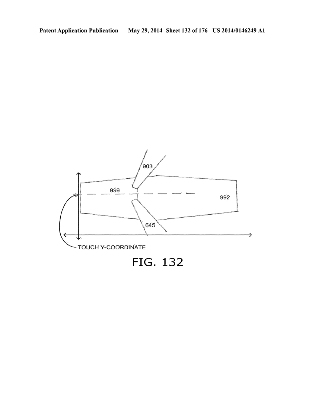 Light-based touch surface with curved borders and sloping bezel - diagram, schematic, and image 133