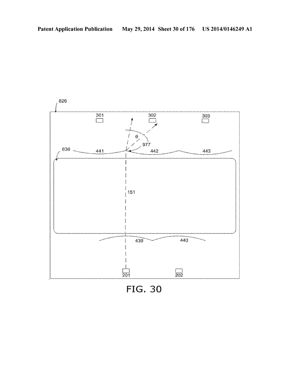 Light-based touch surface with curved borders and sloping bezel - diagram, schematic, and image 31