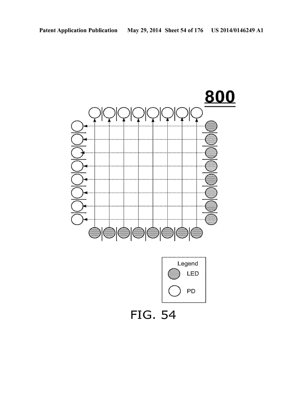 Light-based touch surface with curved borders and sloping bezel - diagram, schematic, and image 55