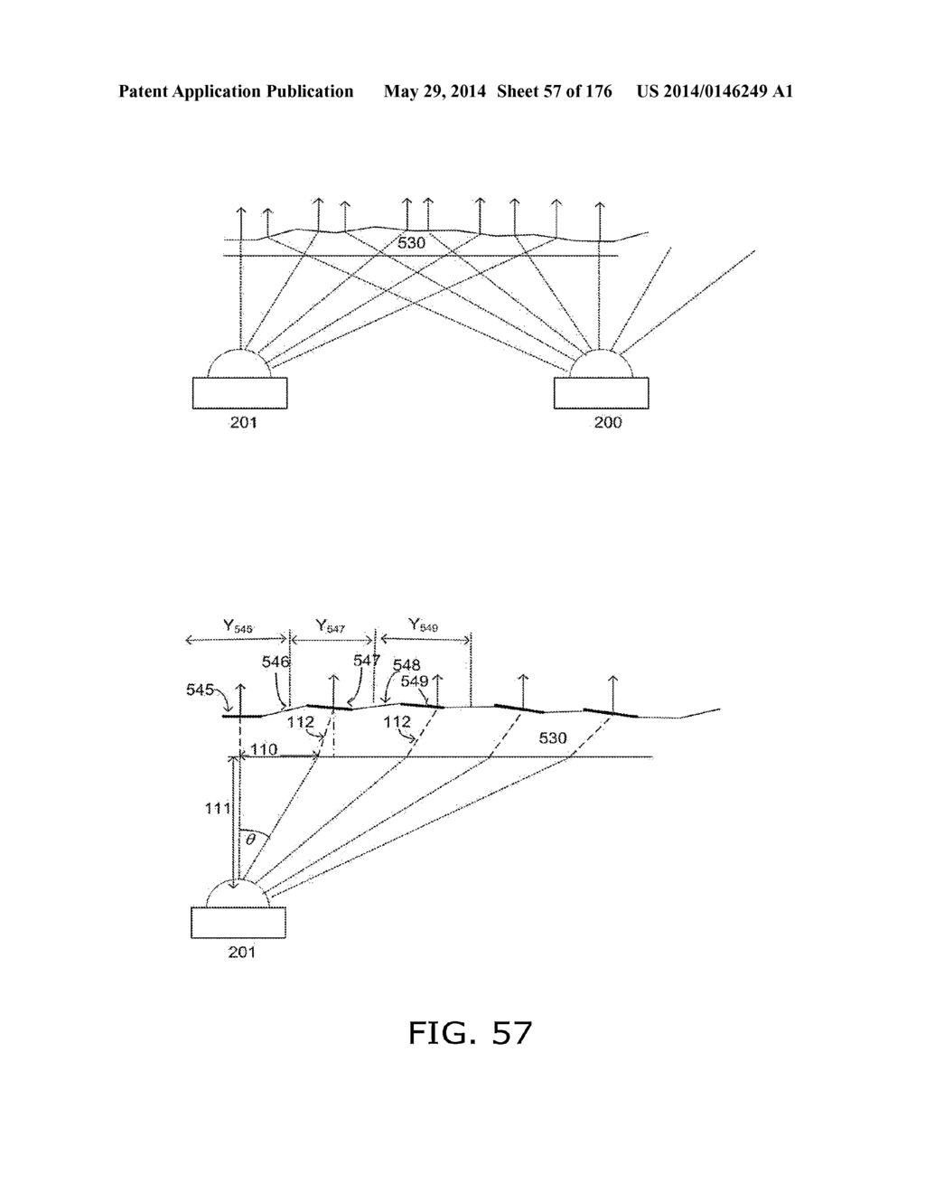 Light-based touch surface with curved borders and sloping bezel - diagram, schematic, and image 58