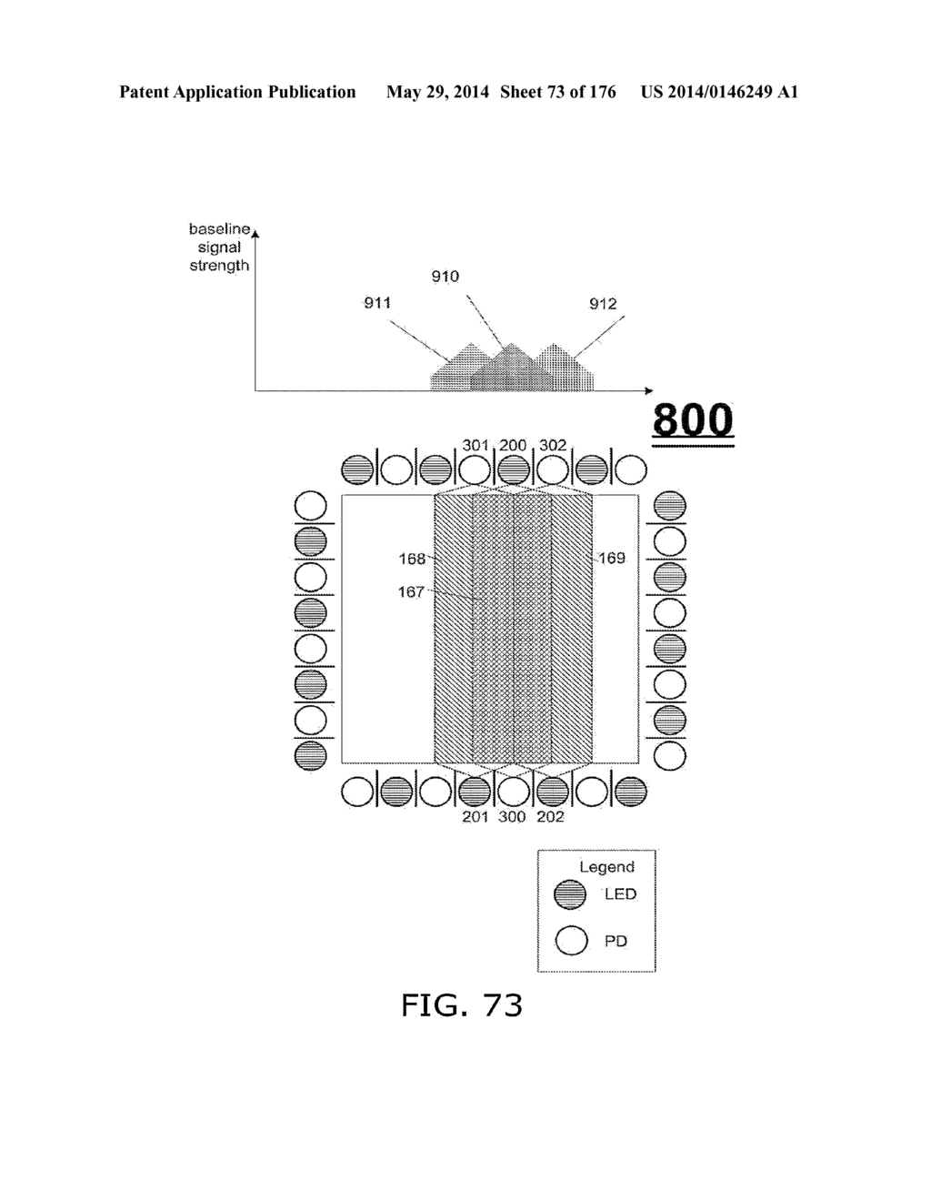 Light-based touch surface with curved borders and sloping bezel - diagram, schematic, and image 74