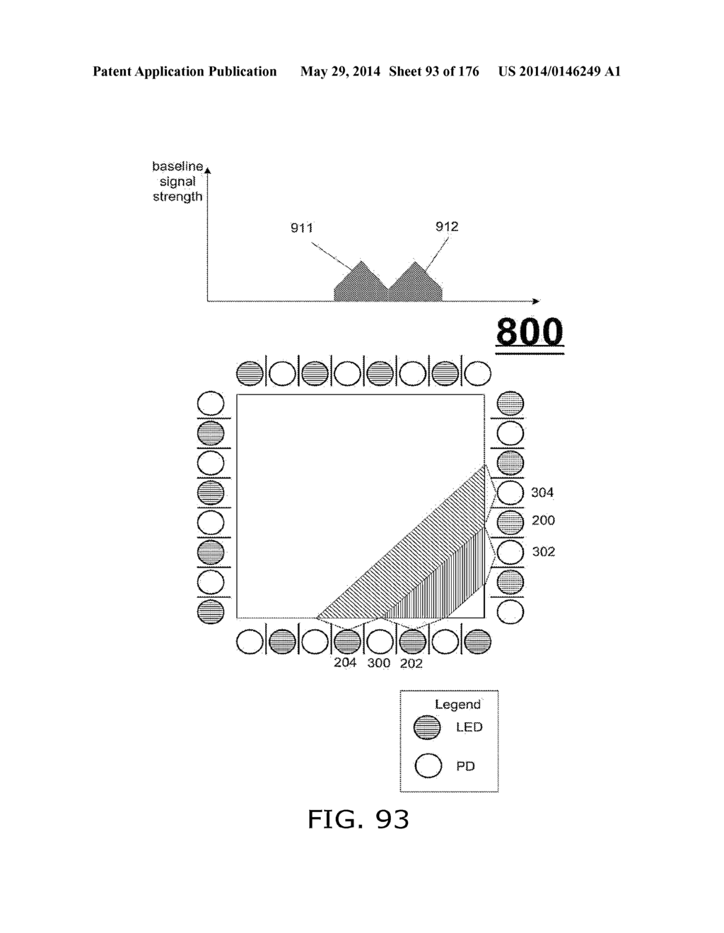 Light-based touch surface with curved borders and sloping bezel - diagram, schematic, and image 94