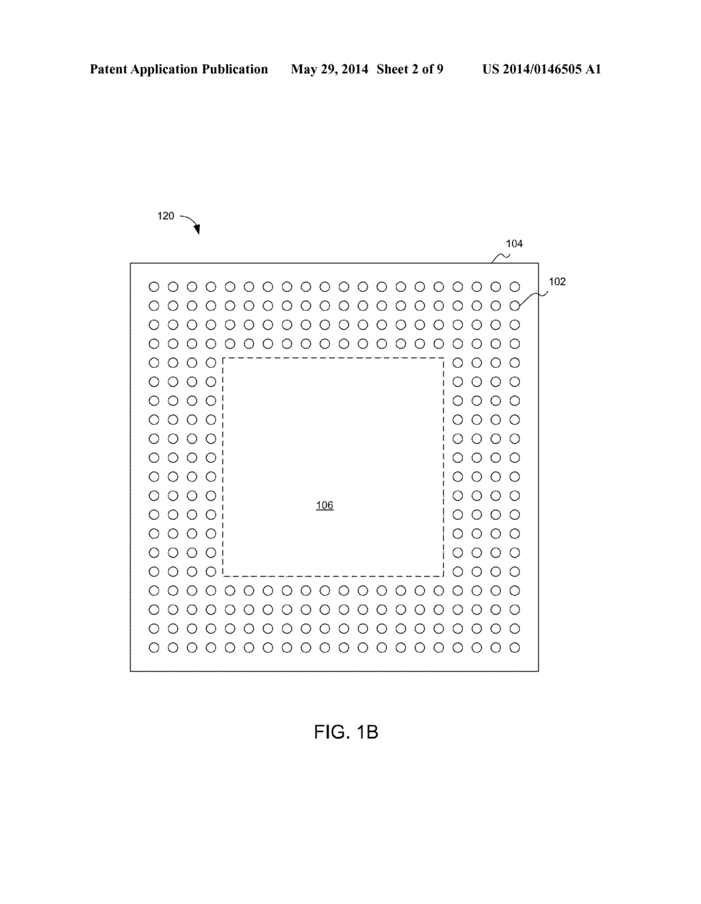 BALL GRID ARRAY AND LAND GRID ARRAY HAVING MODIFIED FOOTPRINT - diagram, schematic, and image 03