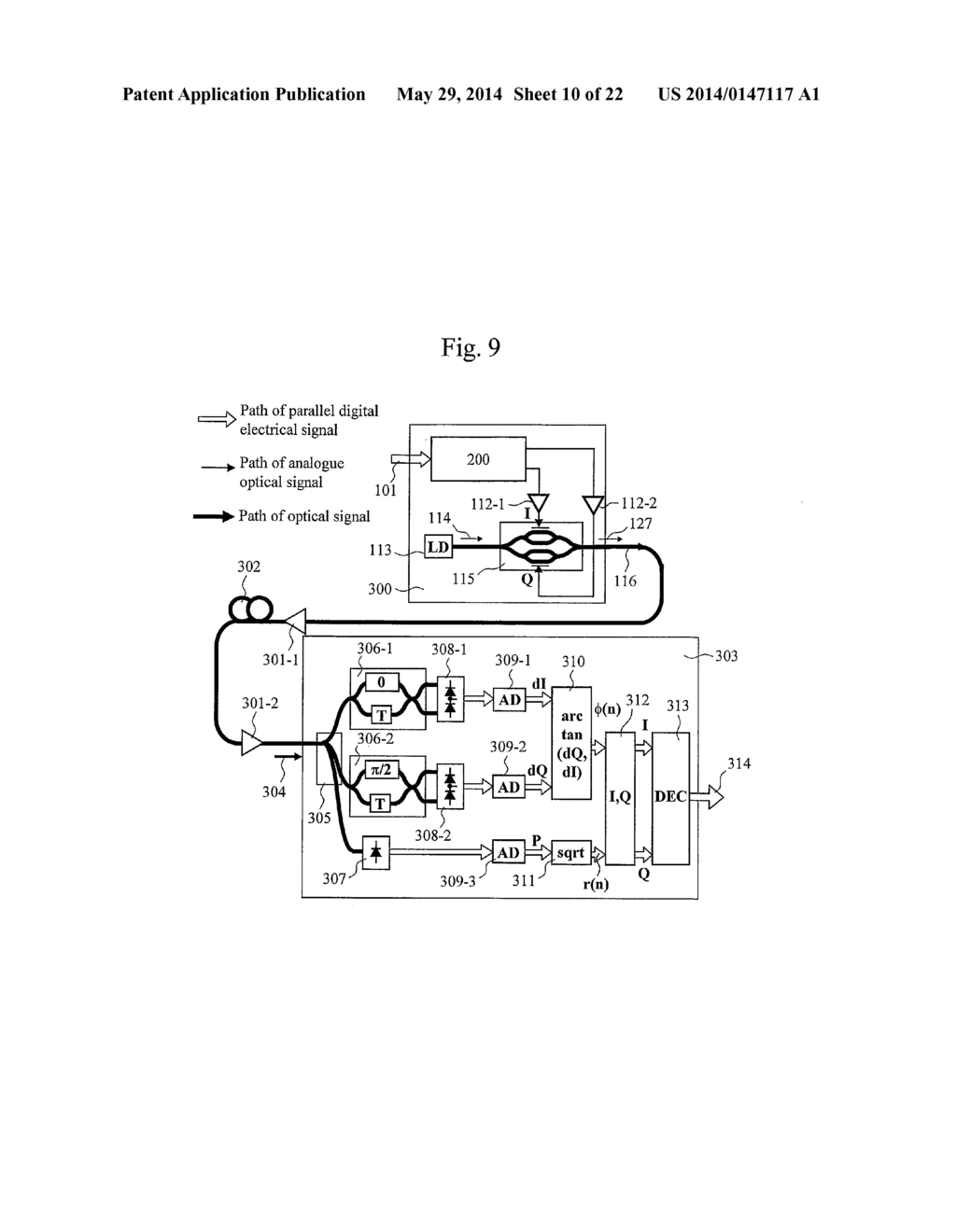 OPTICAL MULTILEVEL SIGNAL PRE-EQUALIZATION CIRCUIT, OPTICAL MULTILEVEL     SIGNAL PRE-EQUALIZATION TRANSMITTER, AND POLARIZATION-MULTIPLEXED     PRE-EQUALIZATION TRANSMITTER - diagram, schematic, and image 11