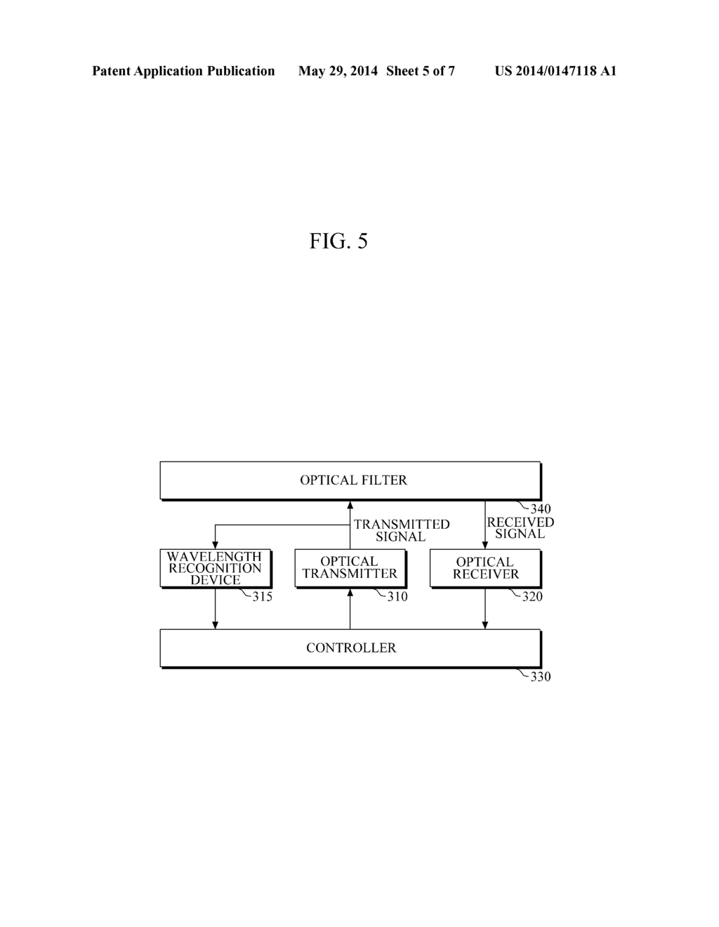 APPARATUS FOR TRANSMITTING/RECEIVING VARIABLE-WAVELENGTH OPTICAL SIGNAL - diagram, schematic, and image 06