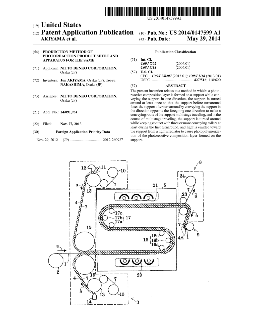 PRODUCTION METHOD OF PHOTOREACTION PRODUCT SHEET AND APPARATUS FOR THE     SAME - diagram, schematic, and image 01