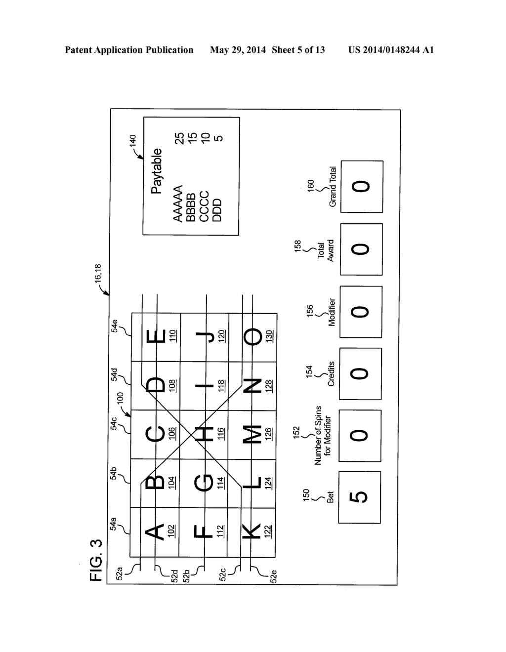 GAMING SYSTEM AND METHOD FOR PROVIDING DESIGNATED SYMBOL DISPLAY AREAS     THAT MODIFY AWARDS - diagram, schematic, and image 06