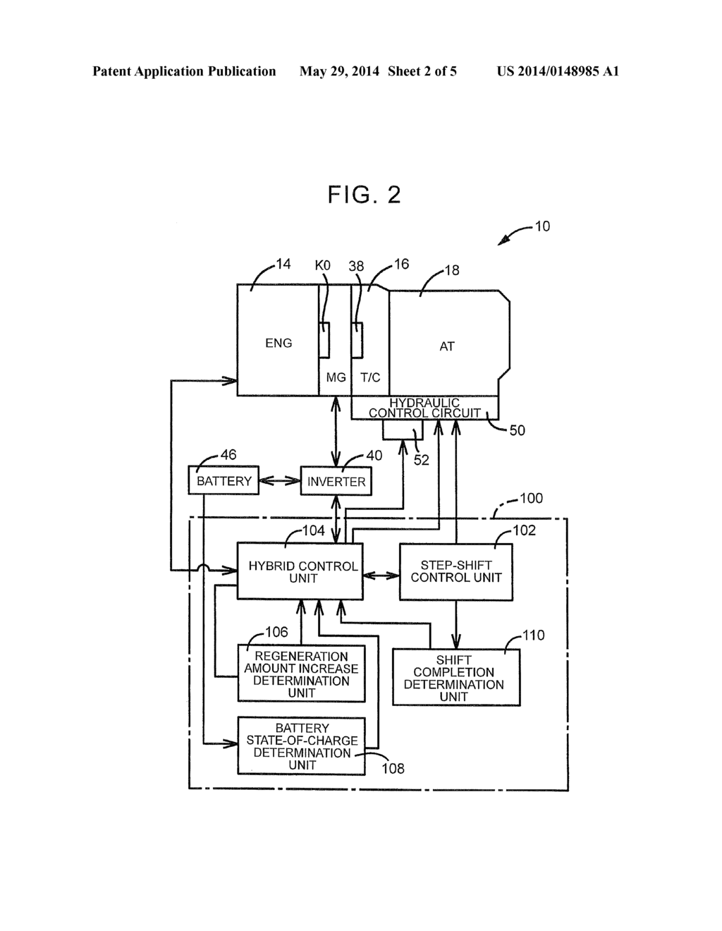 CONTROL SYSTEM AND CONTROL METHOD FOR HYBRID VEHICLE - diagram, schematic, and image 03