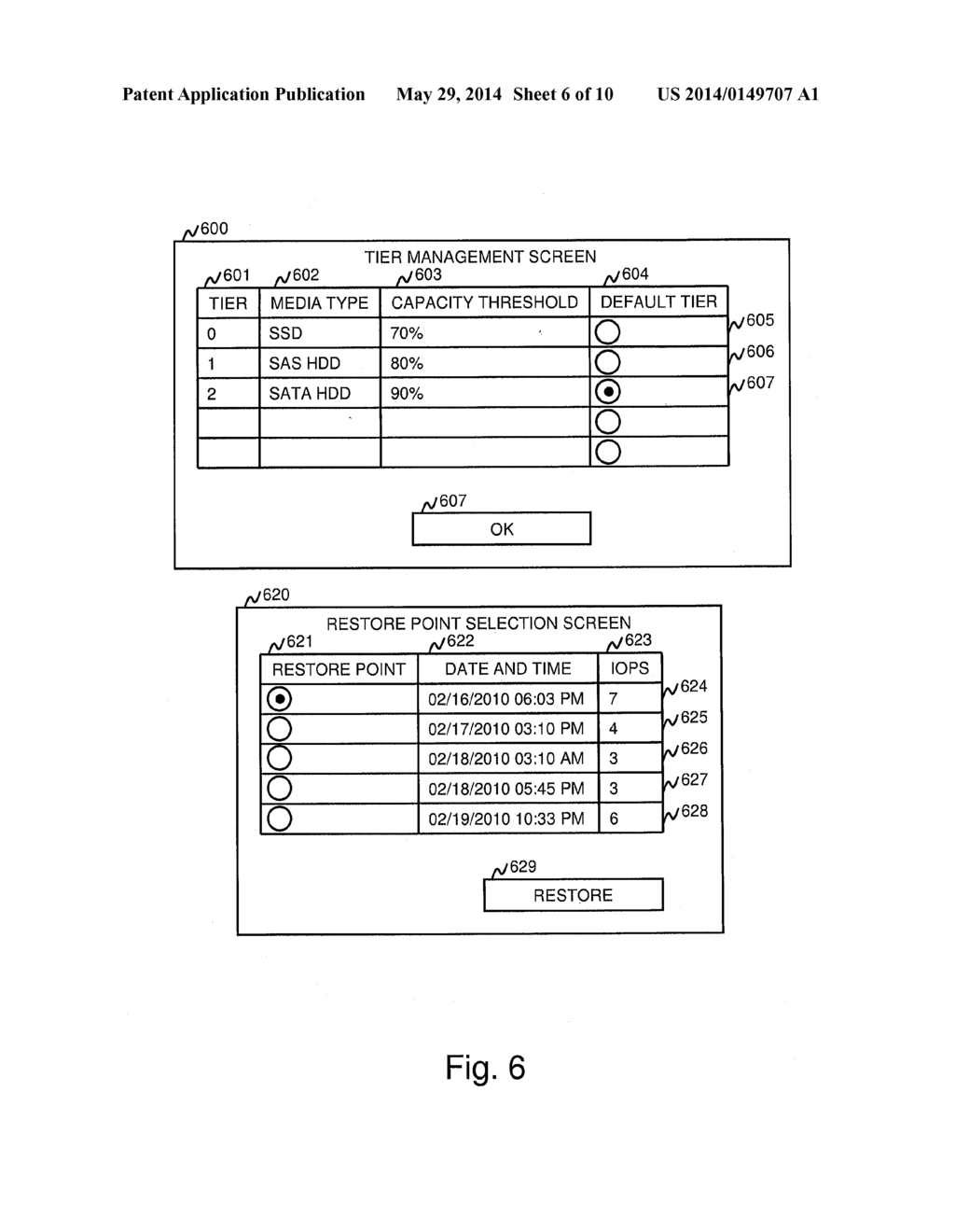 METHOD AND APPARATUS TO MANAGE TIER INFORMATION - diagram, schematic, and image 07