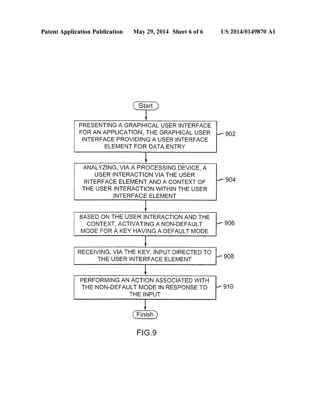 MODIFYING KEY FUNCTIONALITY BASED ON CONTEXT AND INPUT ASSOCIATED WITH A     USER INTERFACE - diagram, schematic, and image 07