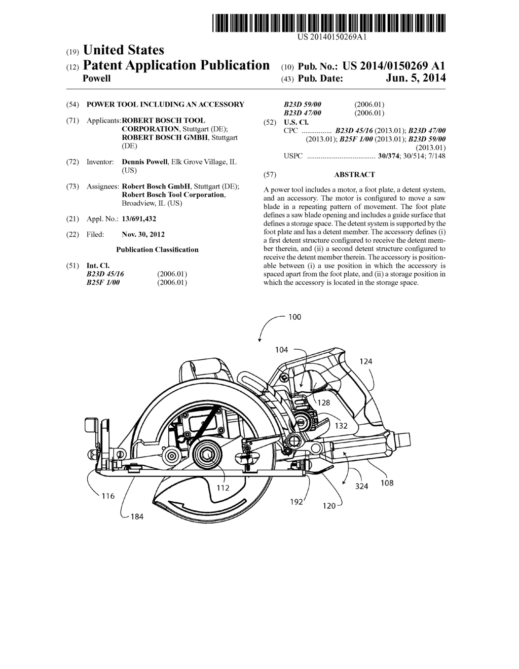 Power Tool Including an Accessory - diagram, schematic, and image 01