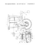 Rotary Crop Harvesting Machine with Cutter Bar Tilt Control diagram and image